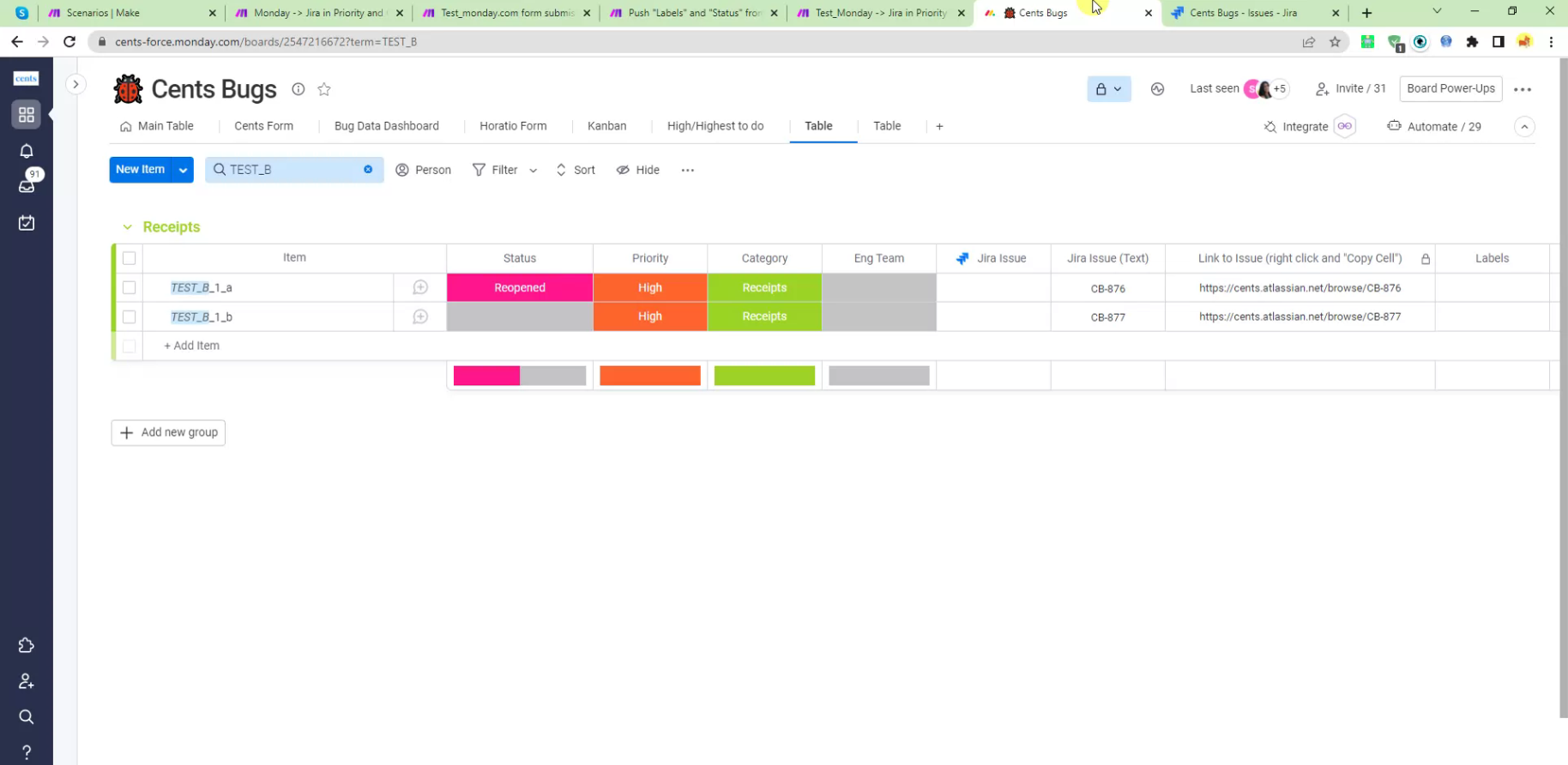 Cents Bugs project